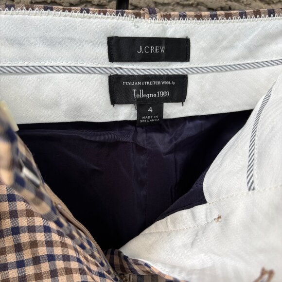 J.Crew Italian Wool checkered pants, size 4 - Picture 2 of 3